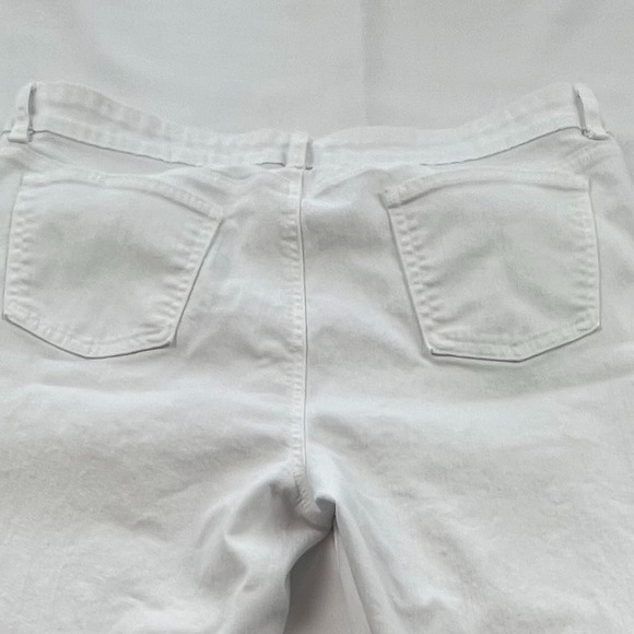 Eileen Fisher White Denim Jeans Petite 14P USA Made Minimalist Organic Cotton - Picture 4 of 9